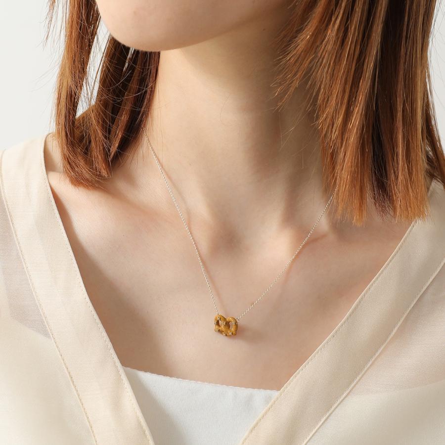 ALIITA アリータ ネックレス PRETZAL BRILLANTE ENAMEL NECKLACE レディース プレッツエル ダイヤモンド エナメル ペンダント H5000/YELLOW-GOLD-9KTの画像