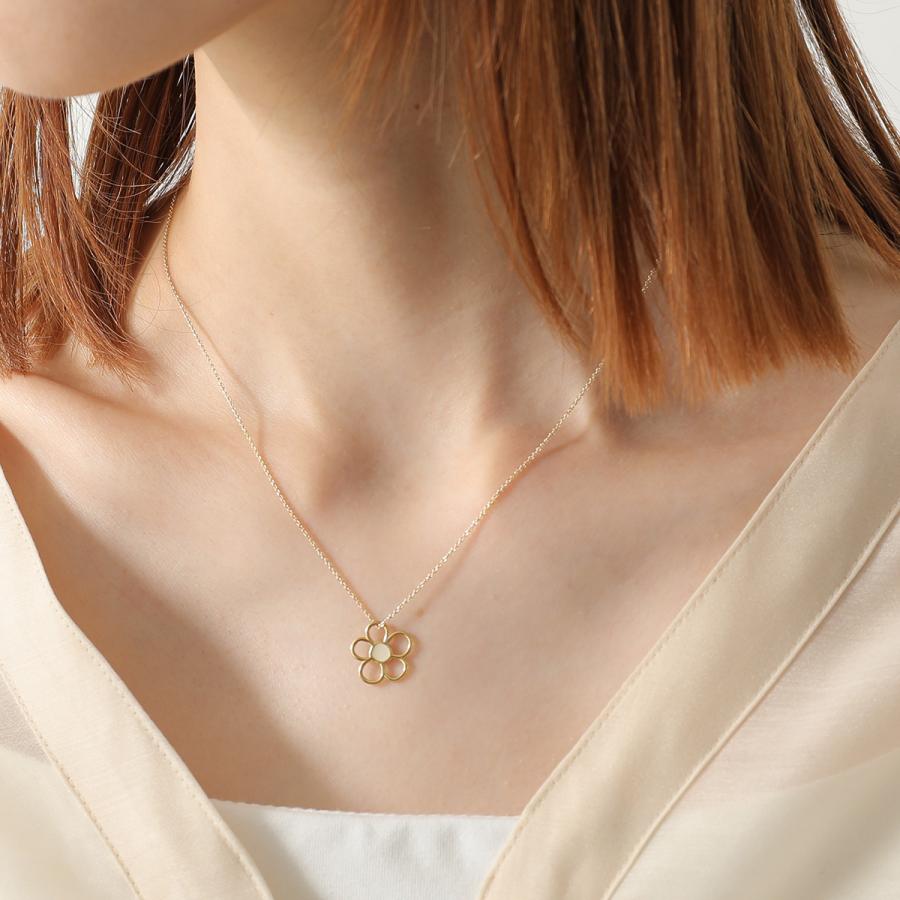 ALIITA アリータ ネックレス FLORECITA PRISMA NACKLACE ROLO レディース フラワー 花 モチーフ エナメル ペンダント アクセサリー A0600/YELLOW-GOLD-9KTの画像