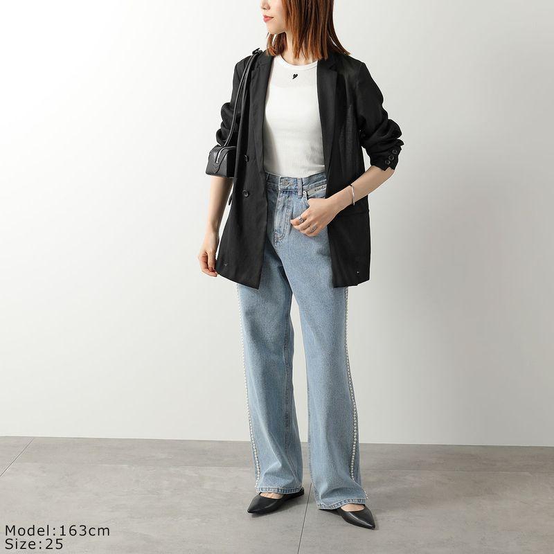KIMHEKIM キムヘキム ジーンズ PEARL EMBELLISHED WIDE LEG DENIM