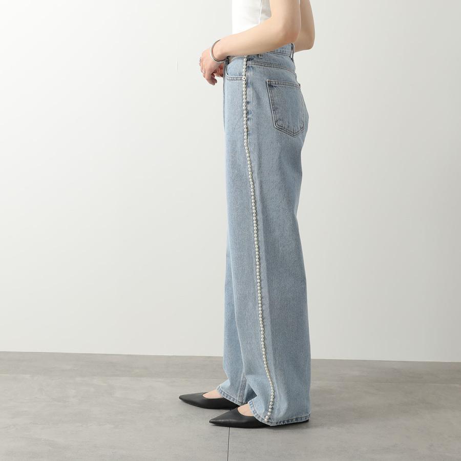 KIMHEKIM キムヘキム ジーンズ PEARL EMBELLISHED WIDE LEG DENIM