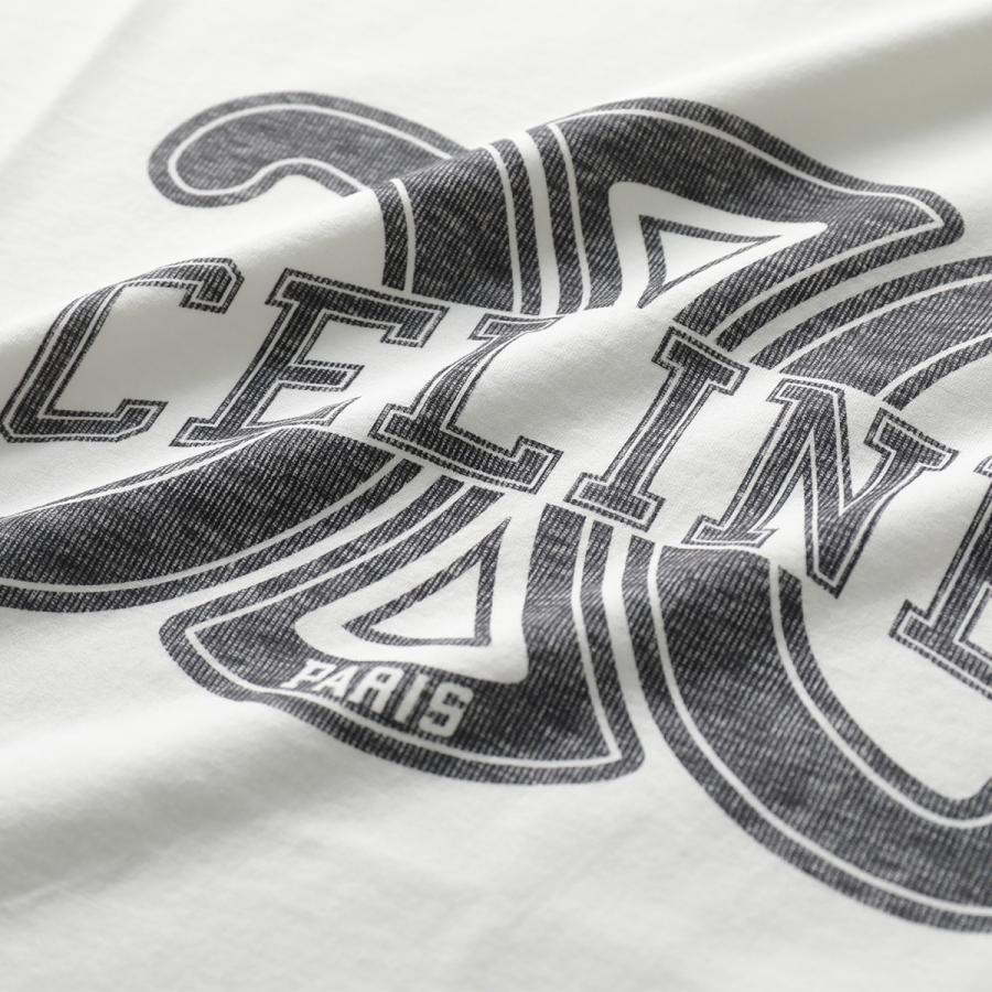 CELINE セリーヌ Tシャツ RX0BO671Q.38AW RX0BO671Q.01OB メンズ トリオンフ コットン 半袖 ロゴT カットソー クルーネックの画像