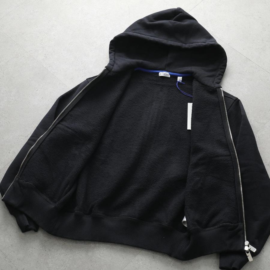 BURBERRY バーバリー パーカー 8084964 メンズ ジップアップ フーディー スウェット コットン 裏起毛 刺繍ロゴ セットアップ可能 A1189/BLACKの画像