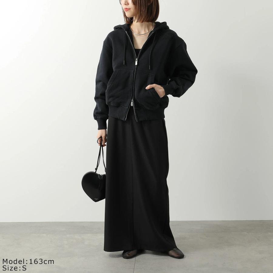 BURBERRY バーバリー パーカー 8084964 メンズ ジップアップ フーディー スウェット コットン 裏起毛 刺繍ロゴ セットアップ可能 A1189/BLACKの画像