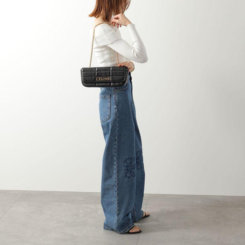 [美品]CELINE ショルダーバッグ ロゴ入り CELINE（セリーヌ） ハンドバッグ 111843EPZ.38NO レディース レザー
