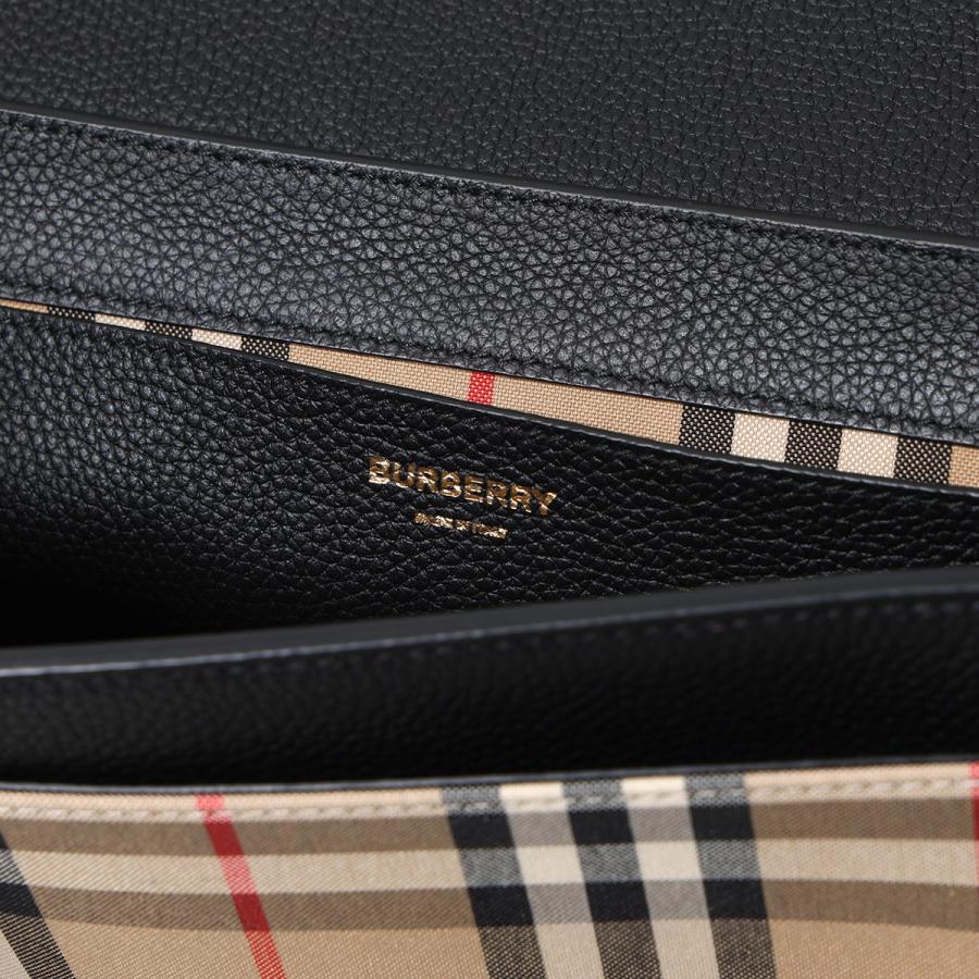 BURBERRY バーバリー ショルダーバッグ NOTE ノート 8021110 メンズ バーバリーチェック レザー クロスボディ 鞄 A1189/BLACKの画像