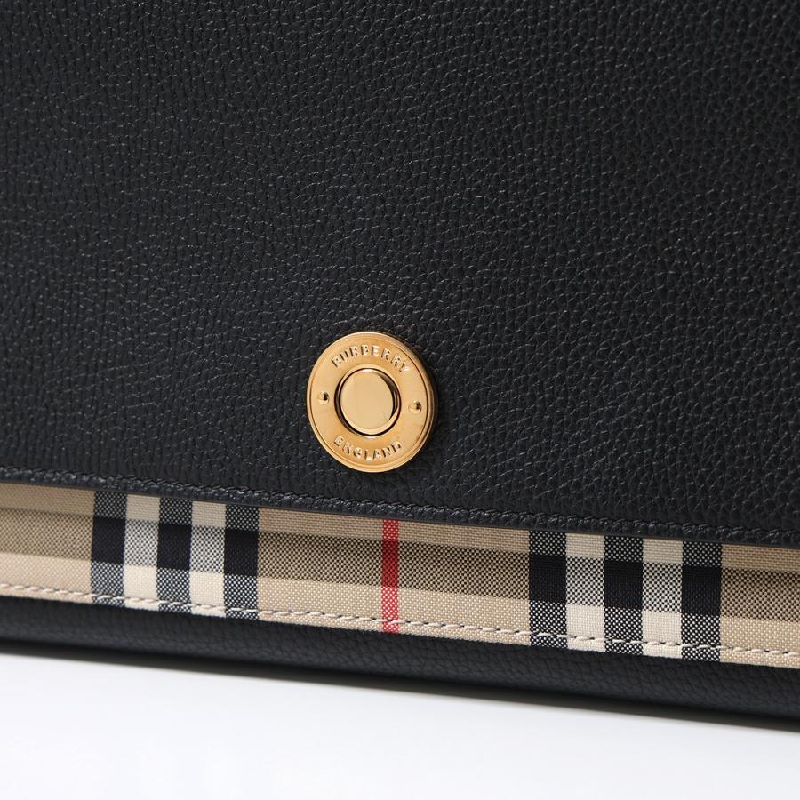 BURBERRY バーバリー ショルダーバッグ NOTE ノート 8021110 メンズ バーバリーチェック レザー クロスボディ 鞄 A1189/BLACKの画像