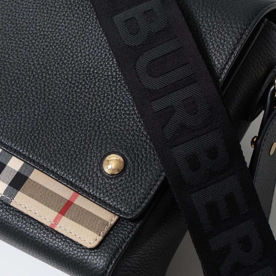 BURBERRY バーバリー ショルダーバッグ NOTE ノート 8021110 メンズ バーバリーチェック レザー クロスボディ 鞄 A1189/BLACKの画像