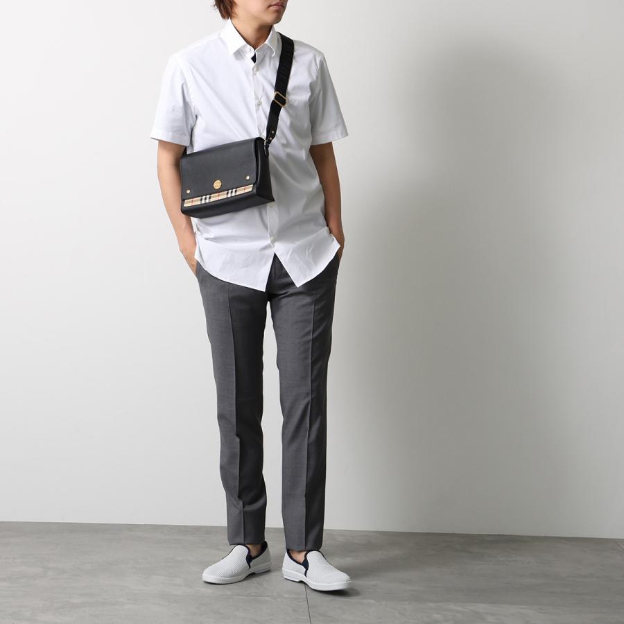 BURBERRY バーバリー ショルダーバッグ NOTE ノート 8021110 メンズ バーバリーチェック レザー クロスボディ 鞄 A1189/BLACKの画像