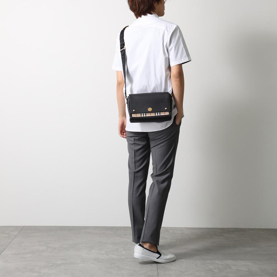 BURBERRY バーバリー ショルダーバッグ NOTE ノート 8021110 メンズ バーバリーチェック レザー クロスボディ 鞄 A1189/BLACKの画像