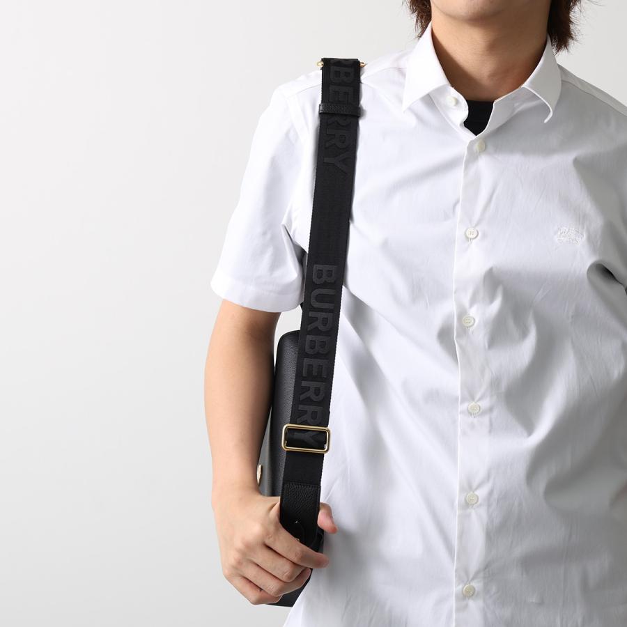 BURBERRY バーバリー ショルダーバッグ NOTE ノート 8021110 メンズ バーバリーチェック レザー クロスボディ 鞄 A1189/BLACKの画像