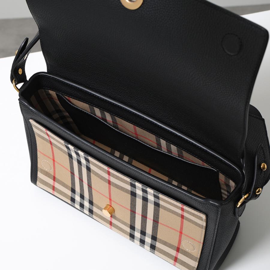 BURBERRY バーバリー ショルダーバッグ NOTE ノート 8021110 メンズ バーバリーチェック レザー クロスボディ 鞄 A1189/BLACKの画像