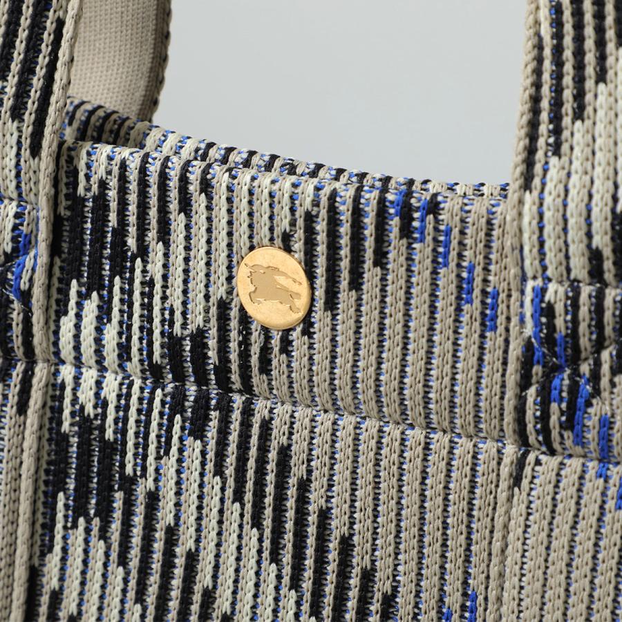 BURBERRY バーバリー トートバッグ LL MD KNIT TOTE CH4 8090405 メンズ ニット チェック 鞄 B9629/LICHENの画像