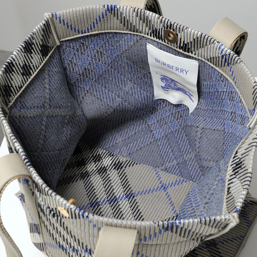BURBERRY バーバリー トートバッグ LL MD KNIT TOTE CH4 8090405 メンズ ニット チェック 鞄 B9629/LICHENの画像