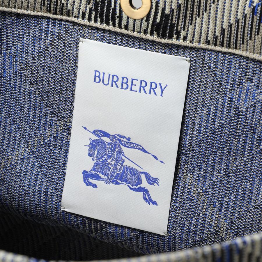 BURBERRY バーバリー トートバッグ LL MD KNIT TOTE CH4 8090405 メンズ ニット チェック 鞄 B9629/LICHENの画像