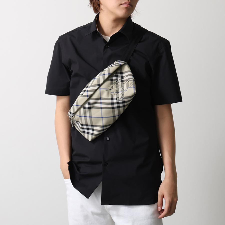 BURBERRY バーバリー ボディバッグ ML ESSENTIAL BELT BAG CEK エッセンシャル ベルトバッグ 8091781 メンズ チェック ロゴ 鞄 A3888/LICHENの画像