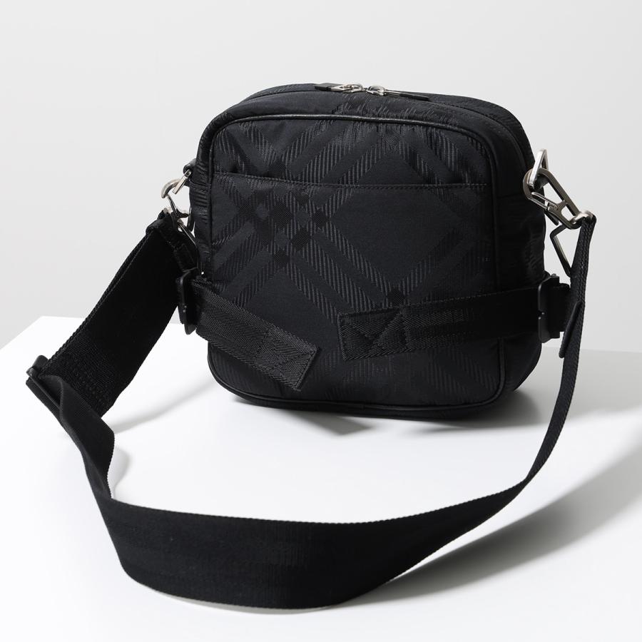 BURBERRY バーバリー ショルダーバッグ ML CROSSBODY 8085380 メンズ ジャカード チェック クロスボディ 軽量 鞄 A1189/BLACKの画像