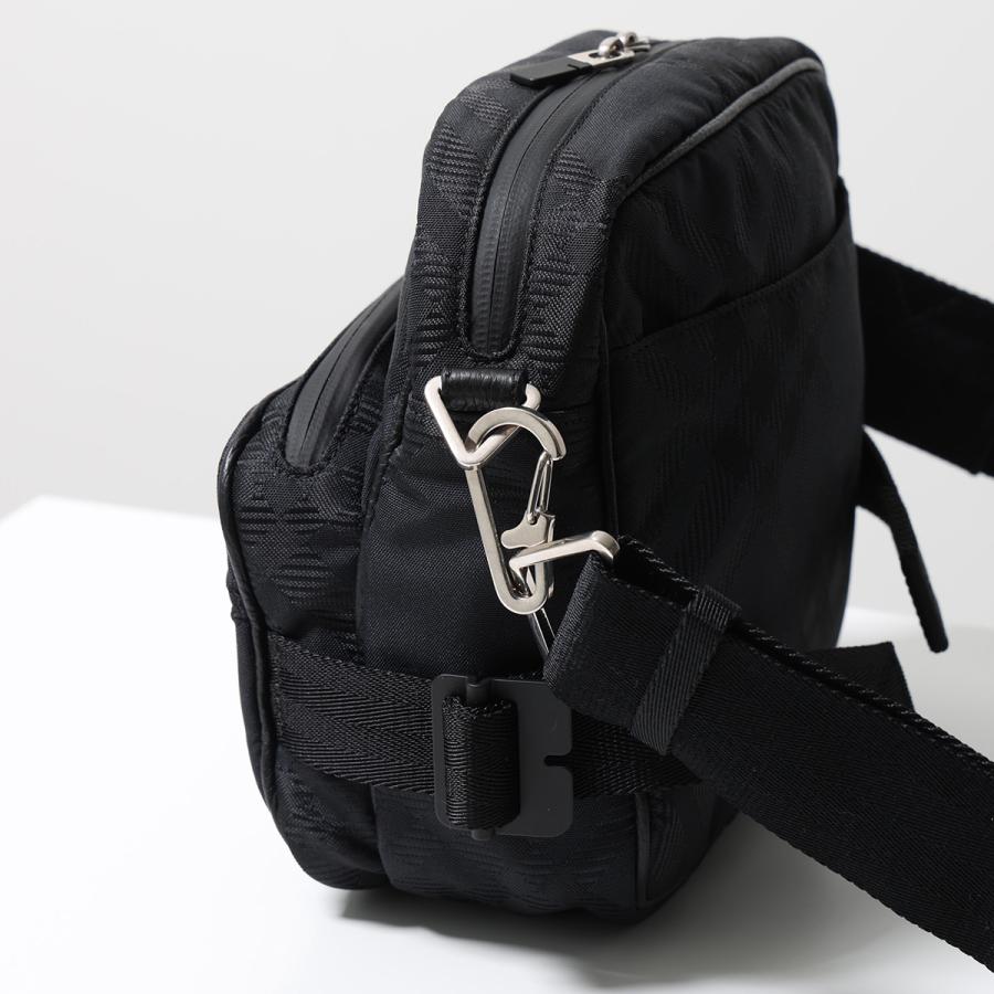 BURBERRY バーバリー ショルダーバッグ ML CROSSBODY 8085380 メンズ ジャカード チェック クロスボディ 軽量 鞄 A1189/BLACKの画像