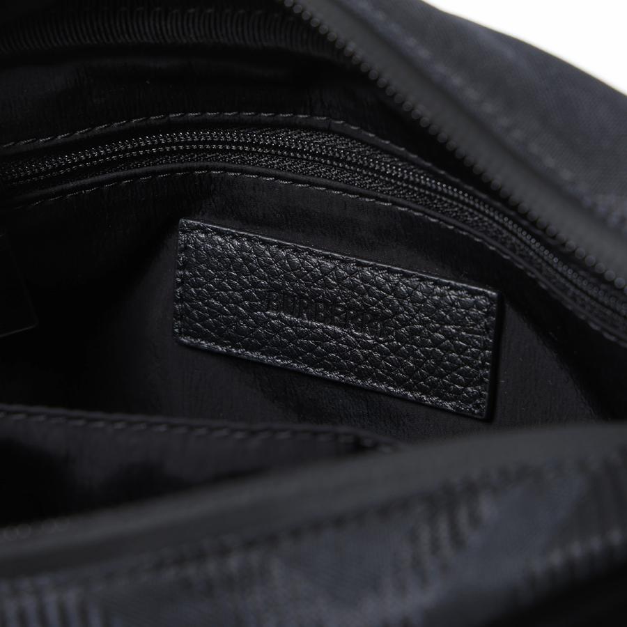 BURBERRY バーバリー ショルダーバッグ ML CROSSBODY 8085380 メンズ ジャカード チェック クロスボディ 軽量 鞄 A1189/BLACKの画像