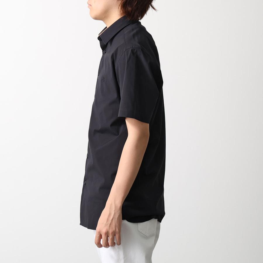 BURBERRY　バーバリー　刺繍　半袖シャツ　ハーフシャツ　黒　L XL BURBERRY（バーバリー） 半袖シャツ SHERFIELD SS 8079596 8079594