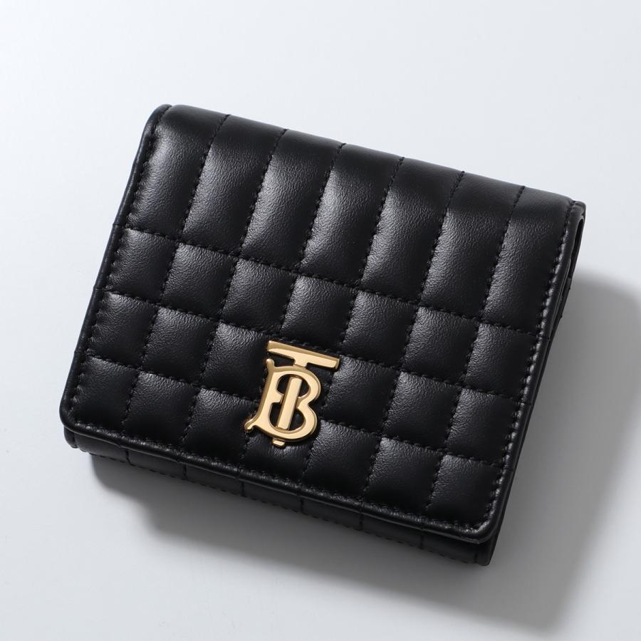 ✨美品✨バーバリー 三つ折り財布 コンパクト TBロゴ キルティング レザー 黒 BURBERRY（バーバリー） 三つ折り財布 LS LOLA COMPACT WALLET 8062372