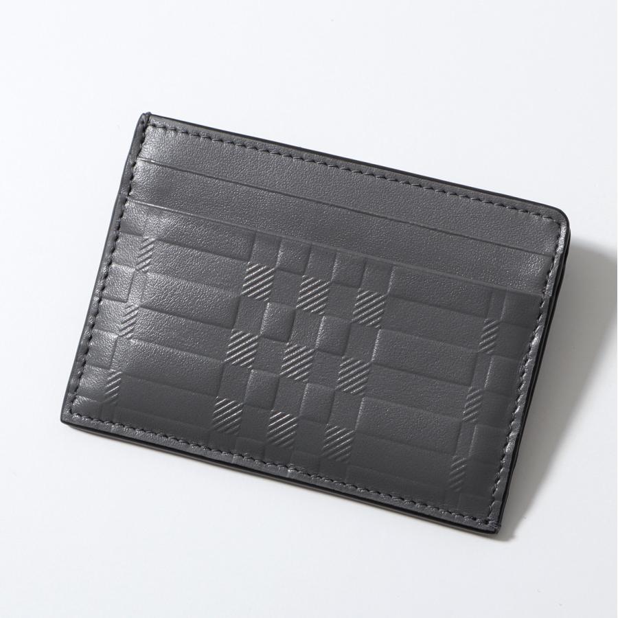 BURBERRY 極美品 バーバリー カードケース レザー ブラック BURBERRY（バーバリー） カードケース KIER 8058350 メンズ エンボス