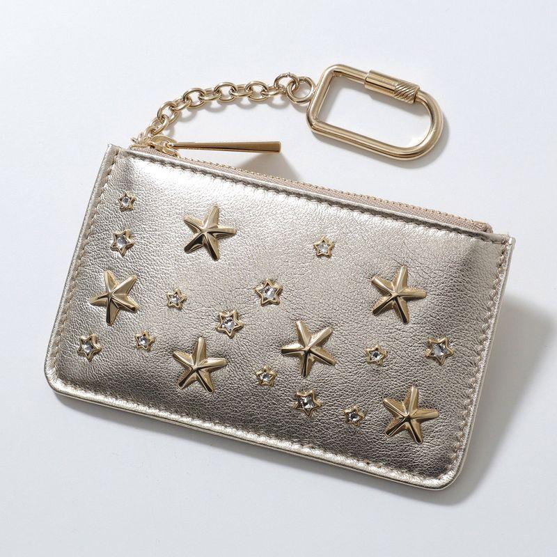 JIMMY CHOO シルバー 星型スタッズ 名刺入れ JIMMY CHOO（ジミーチュウ） コインケース NANCY U AUR CZN ナンシー