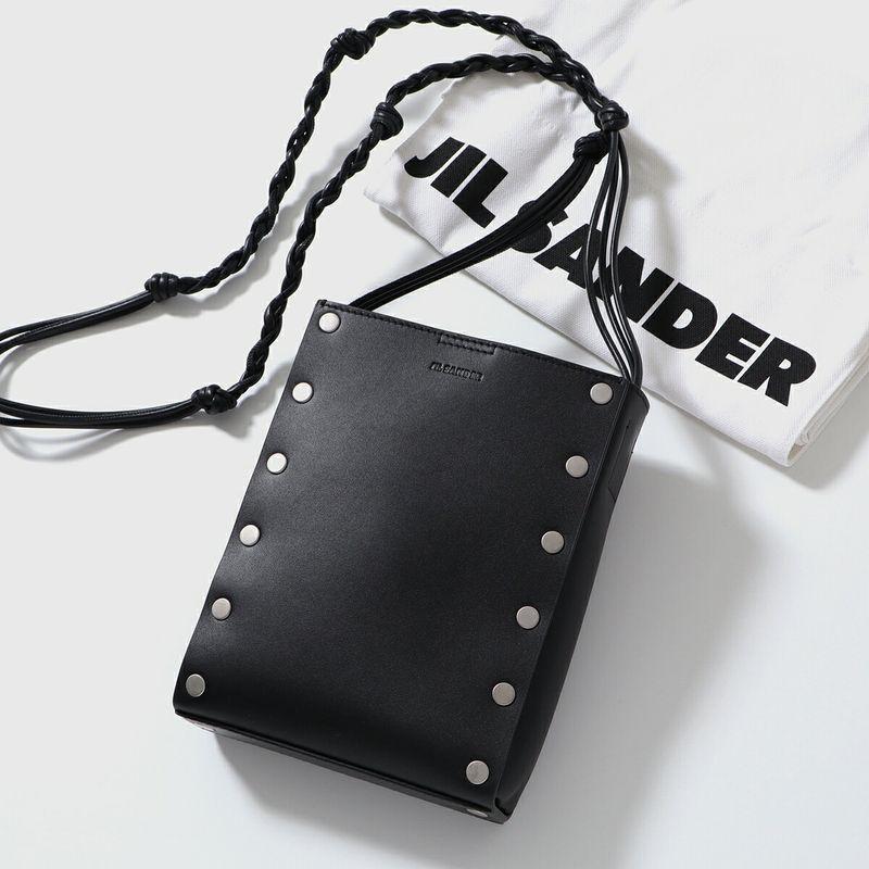 JIL SANDER タングルブラックスモール ジルサンダーショルダー JIL SANDER（ジルサンダー） ショルダーバッグ TANGLE SM FLAT RIVETS