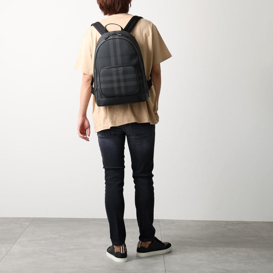 BURBERRY バーバリー バックパック ML ROCCO BRT ロッコ 8065630 メンズ リュック バーバリーチェック ロゴ 鞄 A8800/CHARCOALの画像