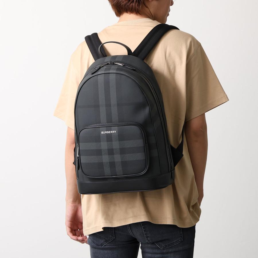 BURBERRY バーバリー バックパック ML ROCCO BRT ロッコ 8065630 メンズ リュック バーバリーチェック ロゴ 鞄 A8800/CHARCOALの画像
