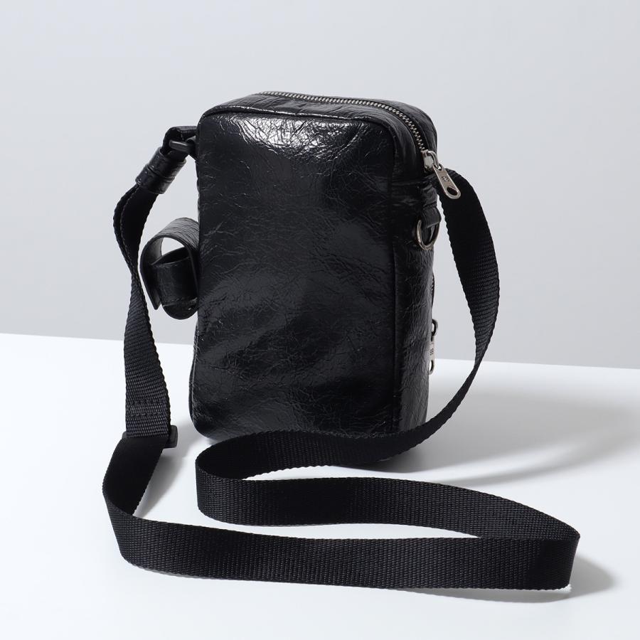 BALENCIAGA バレンシアガ ショルダーバッグ SUPERBUSY 867381 210C8 メンズ BBロゴ アリーナラムスキン アンティーク調シルバー鞄 1000の画像