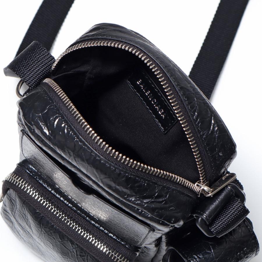 BALENCIAGA バレンシアガ ショルダーバッグ SUPERBUSY 867381 210C8 メンズ BBロゴ アリーナラムスキン アンティーク調シルバー鞄 1000の画像