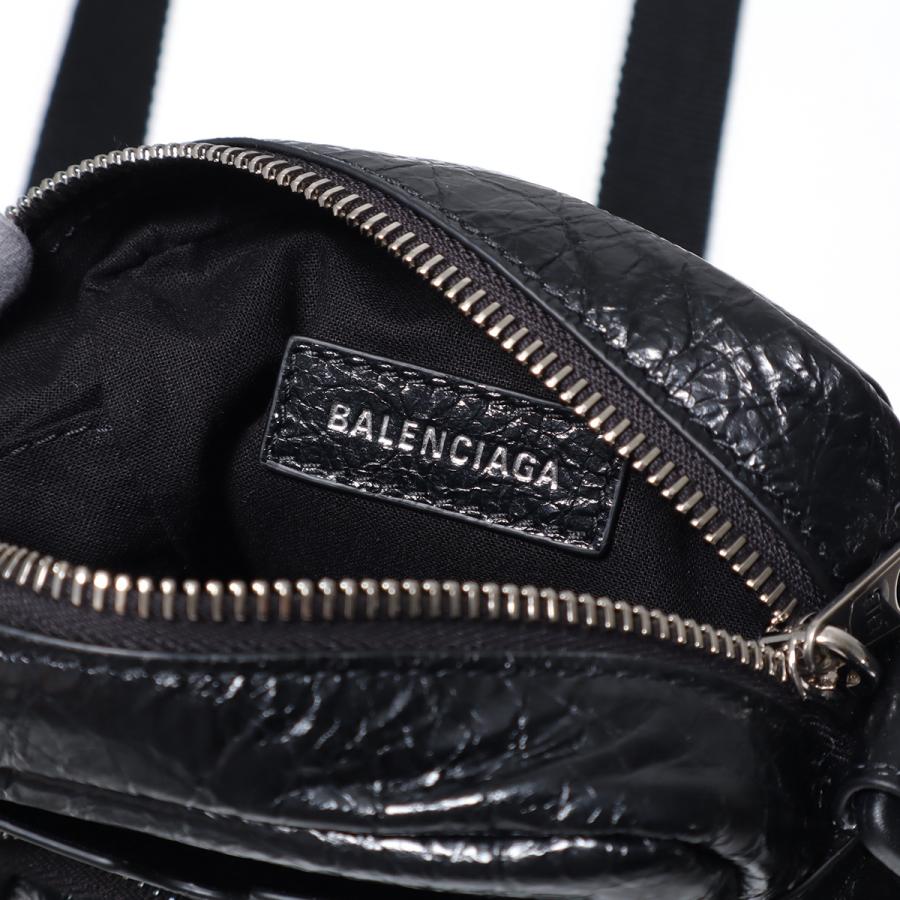 BALENCIAGA バレンシアガ ショルダーバッグ SUPERBUSY 867381 210C8 メンズ BBロゴ アリーナラムスキン アンティーク調シルバー鞄 1000の画像