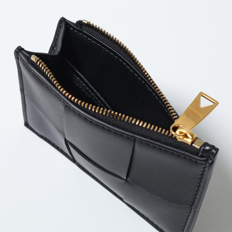 【本体のみ】ボッテガヴェネタ ケース/ラム/黒/ゴールド/⑩✨✨✨ BOTTEGA VENETA（ボッテガ・ヴェネタ） カードケース CASSETTE