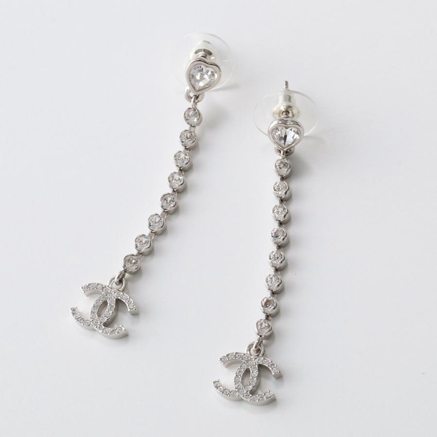 CHANEL シャネル ピアス ABF777 B20579 レディース ココマーク CCマーク スタッド ハート コスチュームジュエリー U0943/シルバ−の画像