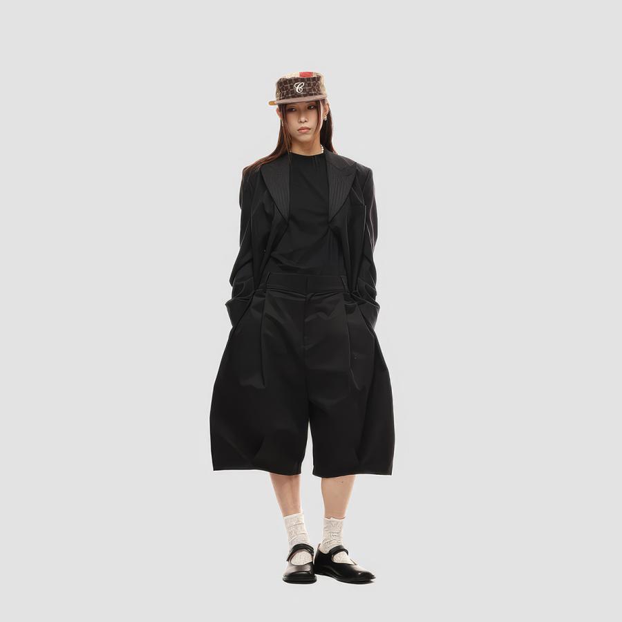 6CRAYON シックスクレヨン ハーフパンツ Elastic Waist Wide Leg