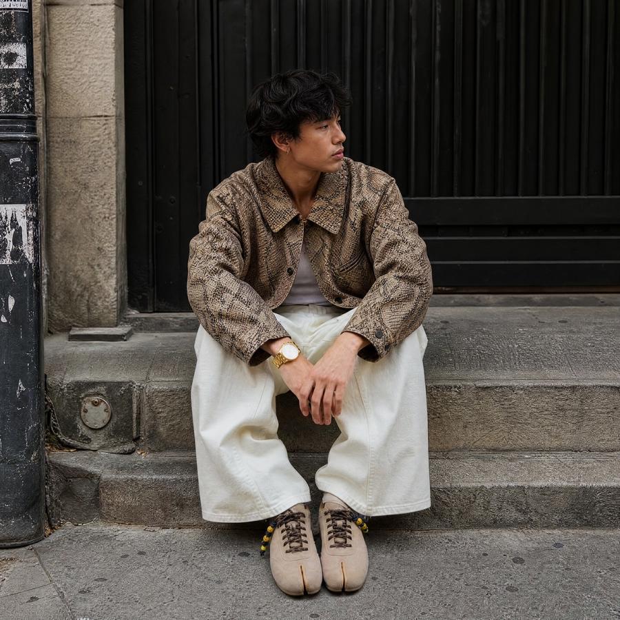 6CRAYON シックスクレヨン スニーカー Thin-Sole Tabi Sneakers Khaki