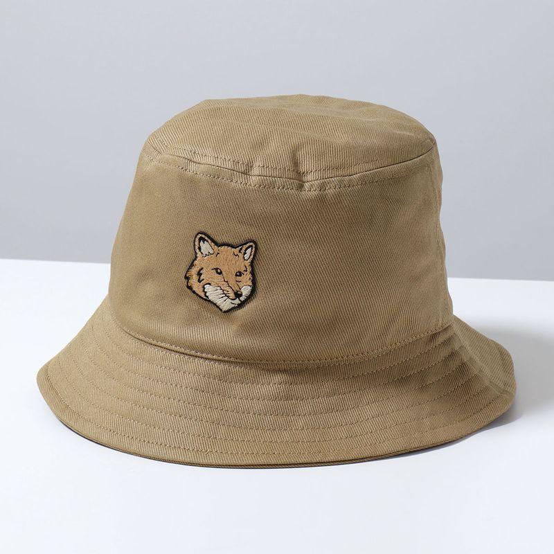 メゾンキツネ 刺繍ストライプ柄 バケットハット ユニセックス MAISON KITSUNE（メゾン キツネ） バケットハット BOLD FOX HEAD