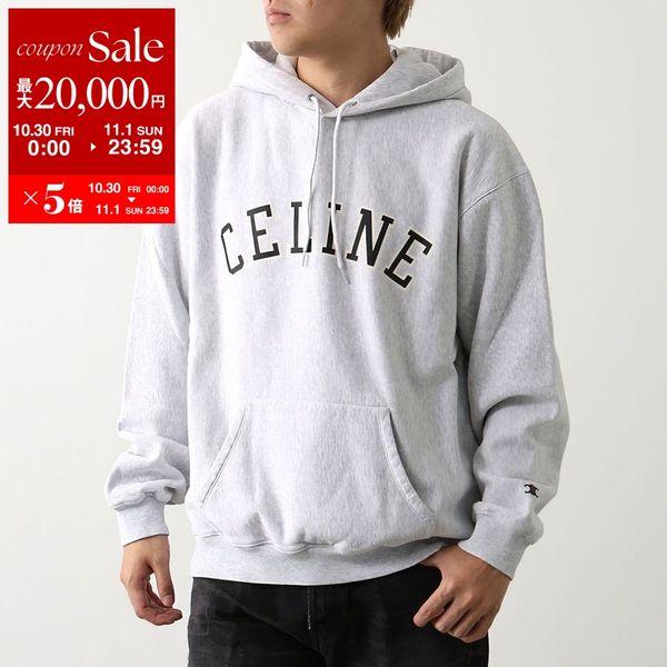 値下げ　CELINE セリーヌ ロゴ入り プルオーバー パーカーLサイズ CELINE（セリーヌ） パーカー RY13Y1233.09NO メンズ レディース