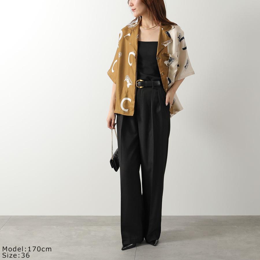 新品　未使用　CELINE セリーヌ　絹　シルク100% パジャマ CELINE（セリーヌ） パジャマシャツ RB0363K27.01HM レディース シルク