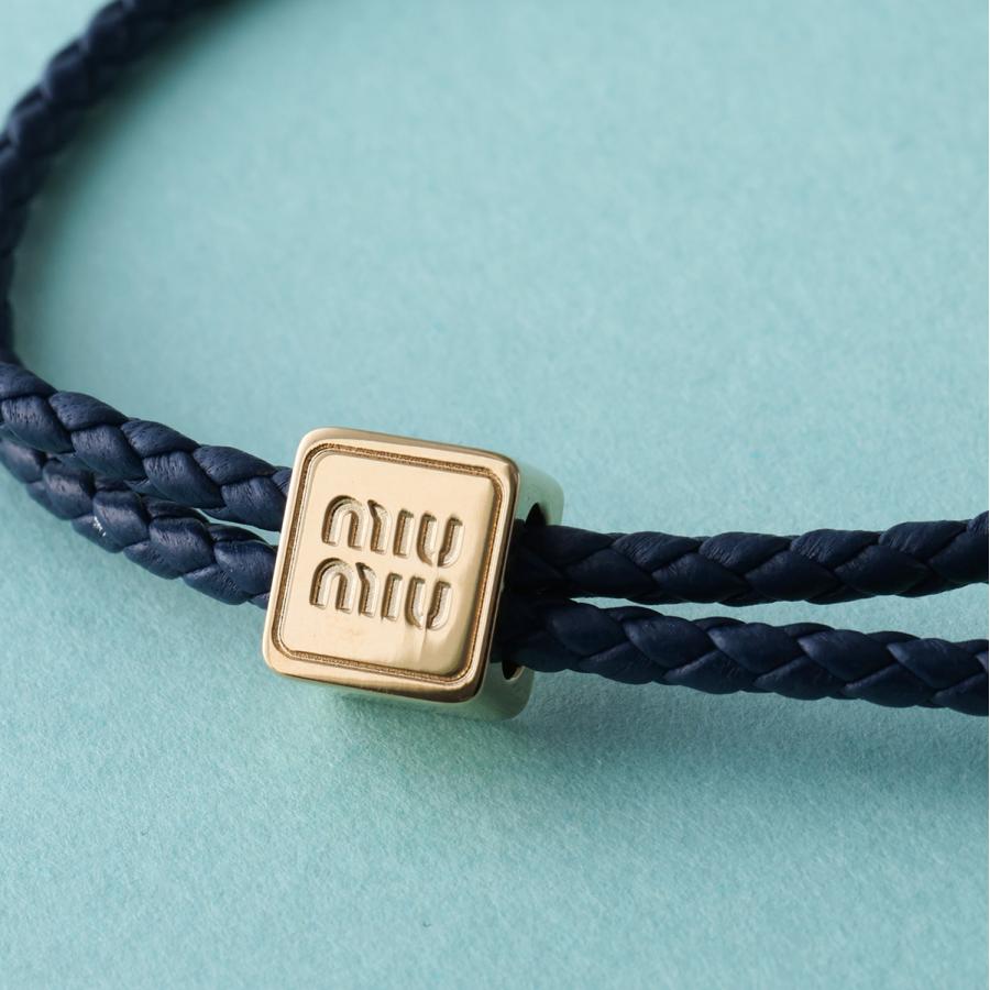 miu miu（ミュウミュウ） ブレスレット 5IB772 2IGY レディース レザー