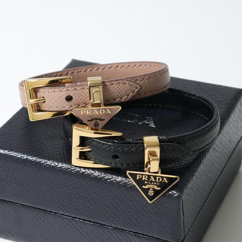 美品 PRADA プラダ ブレスレット レザー ベルト プレート PRADA（プラダ） ブレスレット 1IB351 053 レディース サフィアーノ