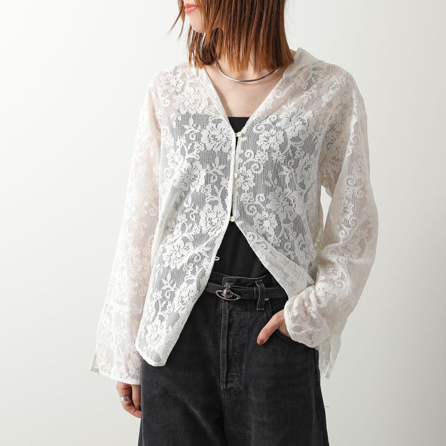ヴィヴィアンウエストウッド　オーブ刺繍　リボン　レース　ショート丈　変形カーデ Vivienne Westwood（ヴィヴィアンウエストウッド） ナローベルト SMALL