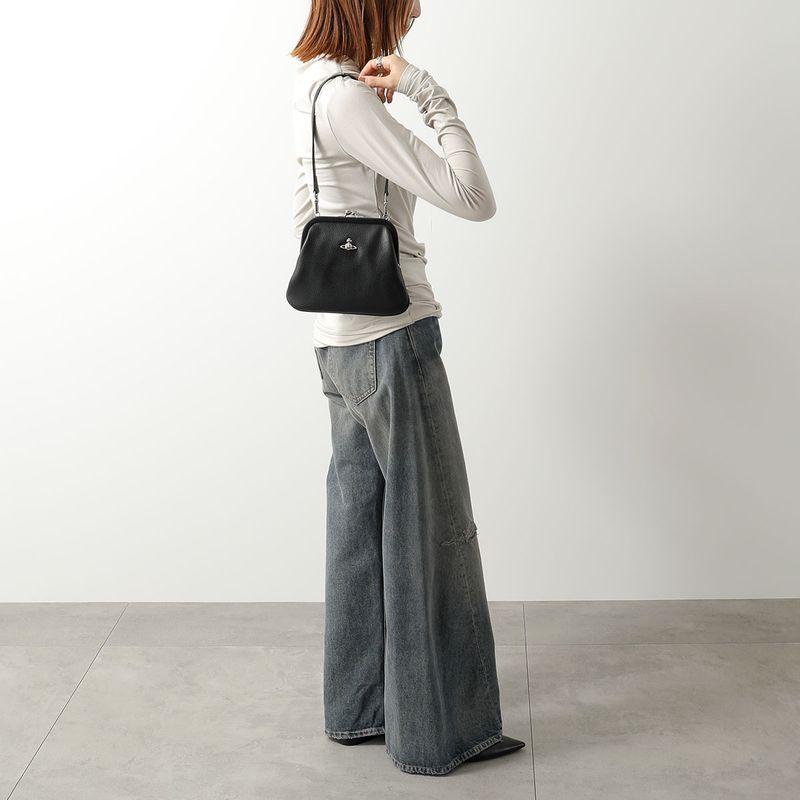 【極美品】ヴィヴィアンウエストウッド ハンドバッグ がま口 レザー オーブ 白 Vivienne Westwood（ヴィヴィアンウエストウッド） ハンドバッグ