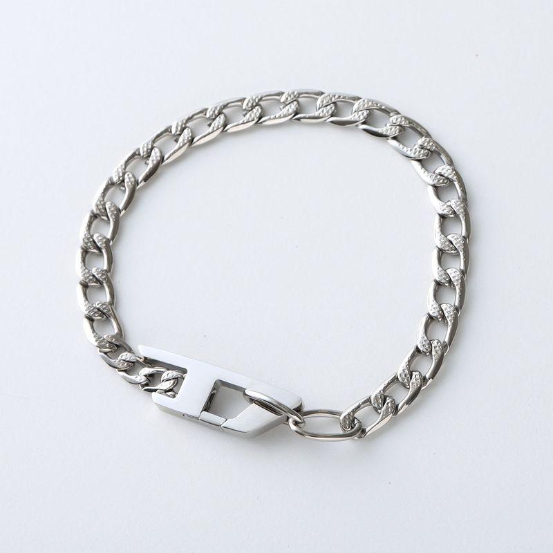 diesel シルバー ステンレス チェーンブレスレット DIESEL（ディーゼル） ブレスレット DX1496040 メンズ ステンレス