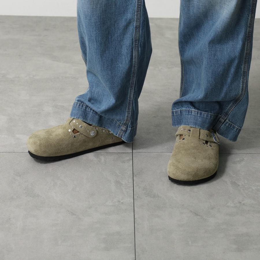 極美品 ビルケンシュトック ボストン 26 サボサンダル ミンク ソフトヘッド BIRKENSTOCK（ビルケンシュトック） サンダル Boston Rivet Border