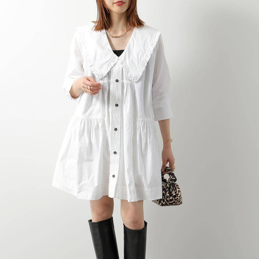 GANNI チュール　トップス　ワンピース GANNI（ガニー） ワンピース Mini Shirt Dress F8634 レディース
