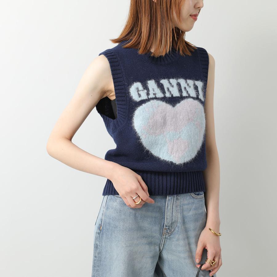 GANNI（ガニー） ニットベスト Graphic Soft Wool Mix Vest K2219