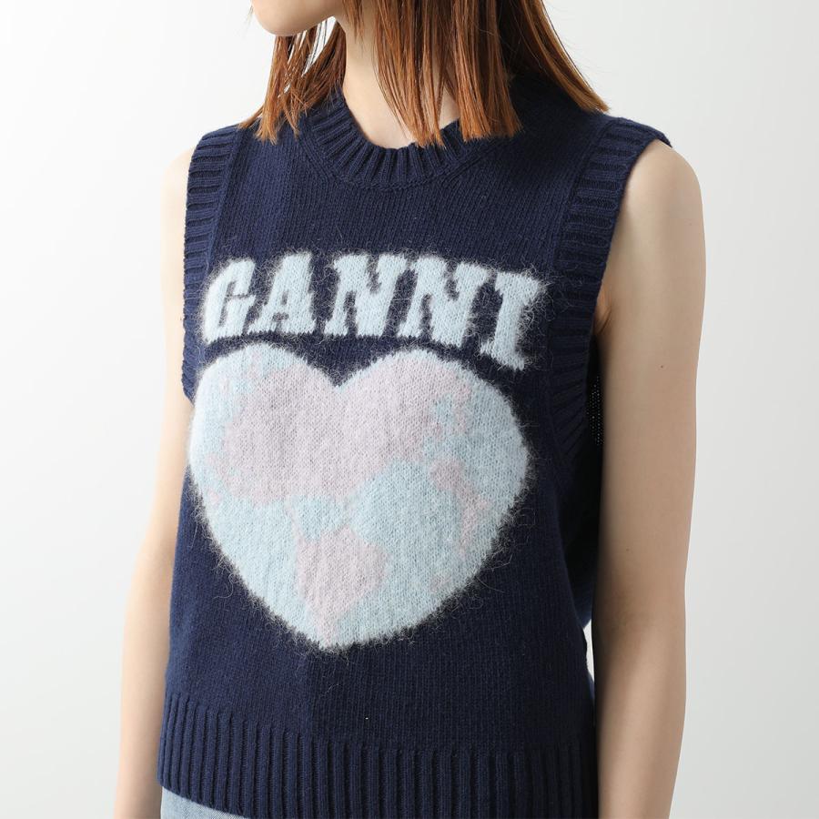 GANNI（ガニー） ニットベスト Graphic Soft Wool Mix Vest K2219