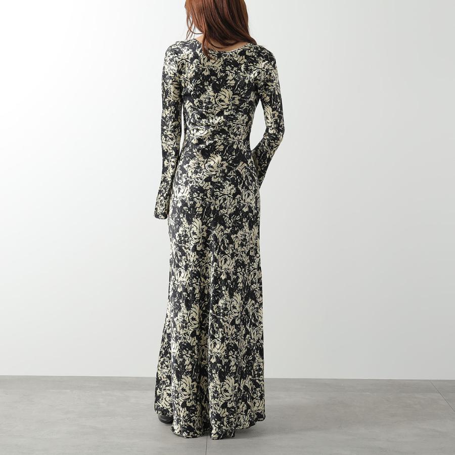 GANNI（ガニー） ワンピース Printed Satin Maxi Dress F9200