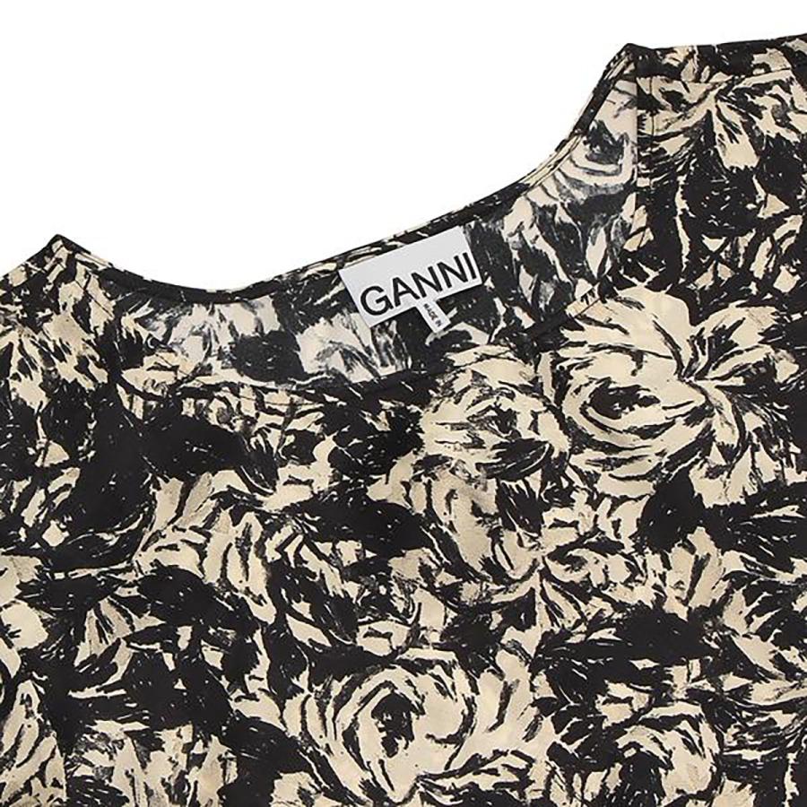 GANNI（ガニー） ワンピース Printed Satin Maxi Dress F9200